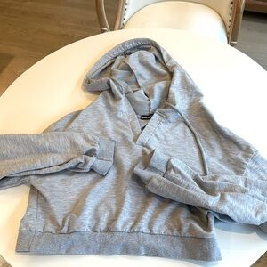 Gray cropped Shein hoodie